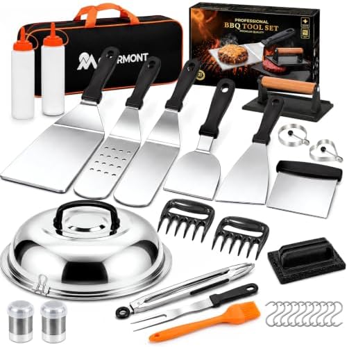 Overmont 31PC Griddle Accessories Kit, Spatula Set with Basting Cover Press by Overmont
