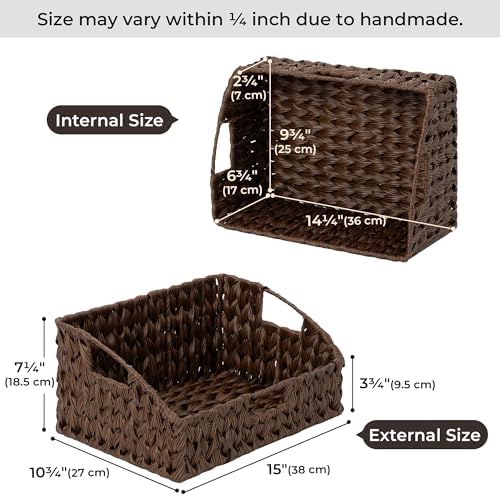 GRANNY SAYS Wicker Storage Basket for Shelves, Large Wicker Basket - Image 2