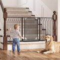 30-62.5" Extra Wide Auto Close Baby Gate for Stairs, Pet Gate Indoor, Black by Unknown