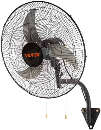 VEVOR 20 Inch Wall Mount Fan, Oscillating, 3-Speed, 4650 CFM by VEVOR