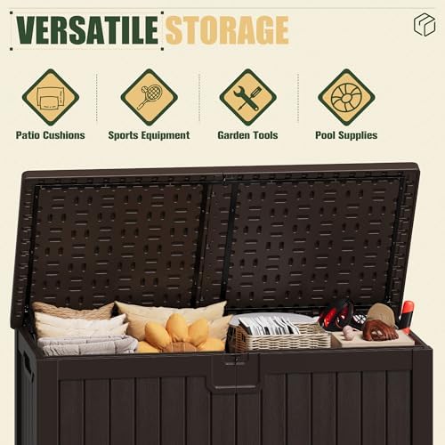 JUMMICO HDPE 250 Gallon Deck Box Double-Wall with Divider - Image 3