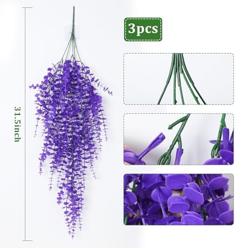 RECUTMS Artificial Hanging Plants Fake Monkey Faux Draping Greenery Vines - Image 2