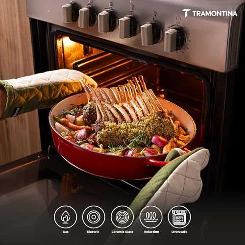 Tramontina Bestow Enameled Cast Iron 5.5-Qt Round Dutch Oven Pot with Lid - Image 6