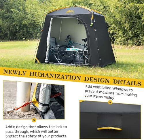 Happy Travel Bike Storage Shed Tent, Waterproof Portable Bicycle Cover Shed - Image 6