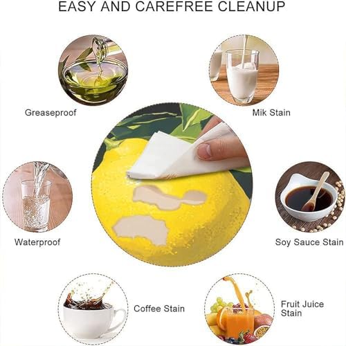 Square Outdoor Tablecloth, Lemon Grove Pattern Printed on Fade Resistant Cover for Card Table, Great for Outdoor Picnics Patio Lunch, Fit for 42" x 42" Square Tables - Image 4