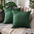 MIULEE Decorative Outdoor Pillow Covers Christmas 16x16 Emerald Green by MIULEE