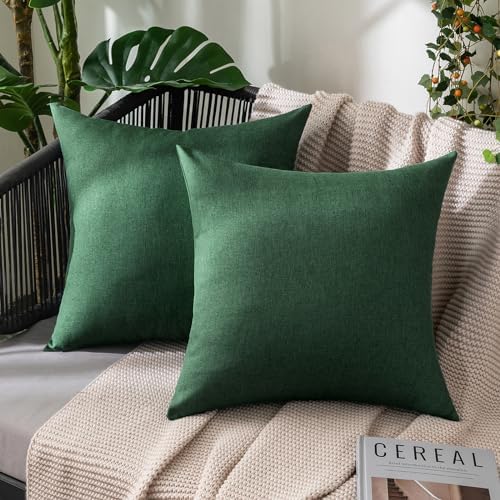 MIULEE Decorative Outdoor Pillow Covers Christmas 18x18 Emerald Green by MIULEE