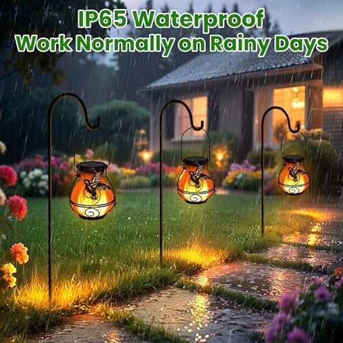 Solar Lanterns Outdoor Waterproof Hummingbird Hanging Solar Lantern - Image 5