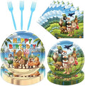 Italian Brain Rot Party Decorations - 96PCS Tung Tung Tung Birthday Party Plates Napkins and Forks Disposable Dinnerware, Funny Animals Tralala Bday Supplies for Kids Adults by Aposwow