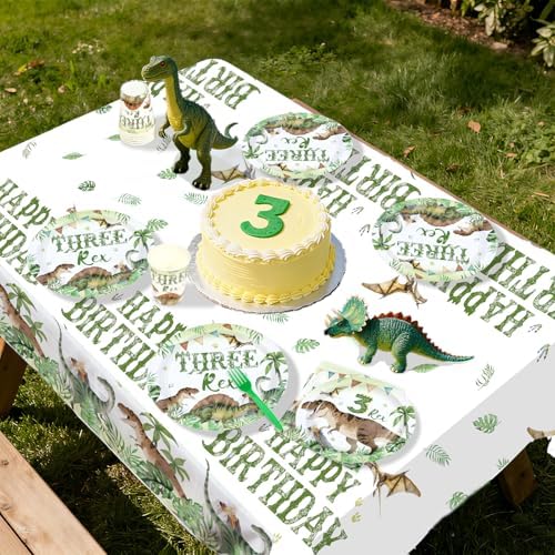170Pcs Dinosaur 3rd Birthday Party Decorations for Boys, Serves 24 - Image 5