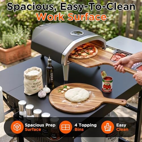Pizza Oven Table with Cover for Ooni Pizza Ovens - Image 6