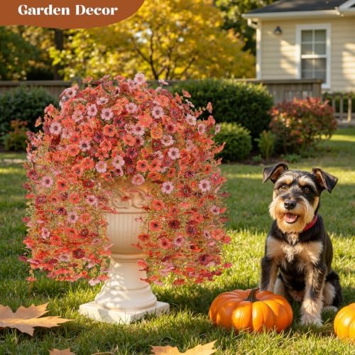 Alupssuc 4 PCS Fall Hanging Flowers Artificial for Outdoor Indoor Decor - Image 5