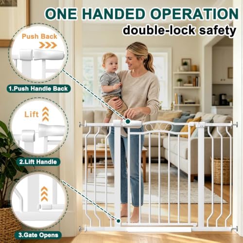 Fairy Baby 53.1"-62.5" Extra Wide Baby Gate for Doorways Pressure Mounted - Image 3
