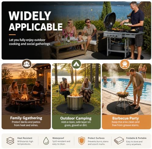 48" Round Fire Pit Mat for Solo Stove Bonfire - Image 6