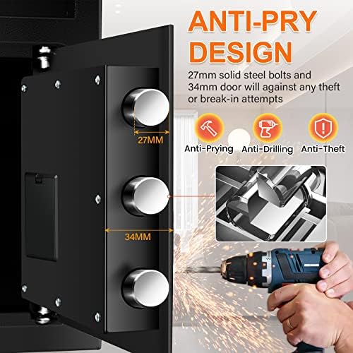 2.8 Cuft Home Safe with Drop Slot, Anti-Theft Cash Drop Safe for Business - Image 5