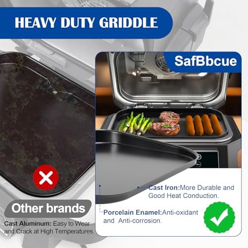 Griddle & Smoke Rack Kit for Ninja Woodfire XL OG951/850 Grill Accessories - Image 5