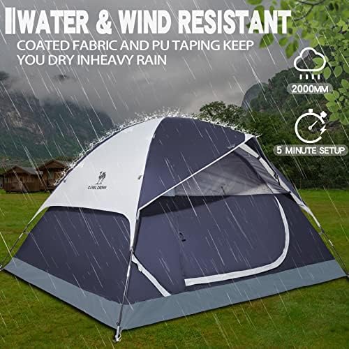 CAMEL CROWN Tents for Camping 2/3/4/5 Person Camping Dome Tent, Waterproof,Spacious, Lightweight Portable Backpacking Tent for Outdoor Camping/Hiking - Image 6