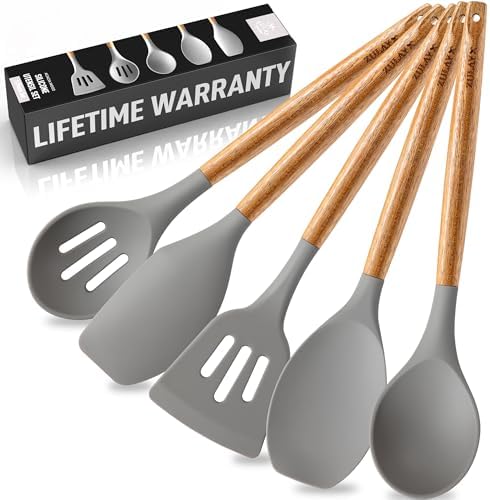 Zulay Kitchen 5 Piece Silicone Utensil Set by ZulayKitchen