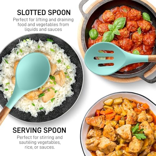 Zulay Kitchen 5 Piece Silicone Utensil Set - Image 4