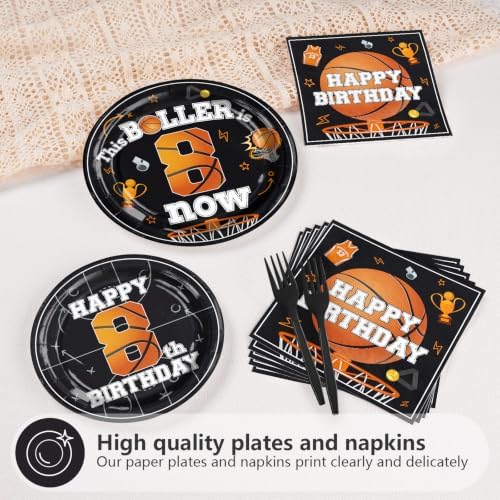 96Pcs Basketball 8th Birthday Party Decorations, Serves 24 - Image 3