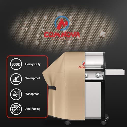 Comnova Grill Cover 60 Inch - 600D BBQ Cover for Outdoor Grill Waterproof and Heavy Duty, 60 Inch Barbecue Gas Grill Covers for Weber, Char-Broil, Nexgrill, Dyna-glo, Monument, Brinkmann and More - Image 3