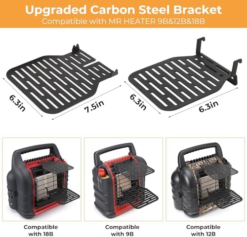 Heater Bracket, Compatible with Mr. Heater Buddy MH9BX, MH12HB, MH18B, Cooker Plate Grill Attachment Portable Cooking Grate, Multi-Purpose Holder for Outdoor - Image 2