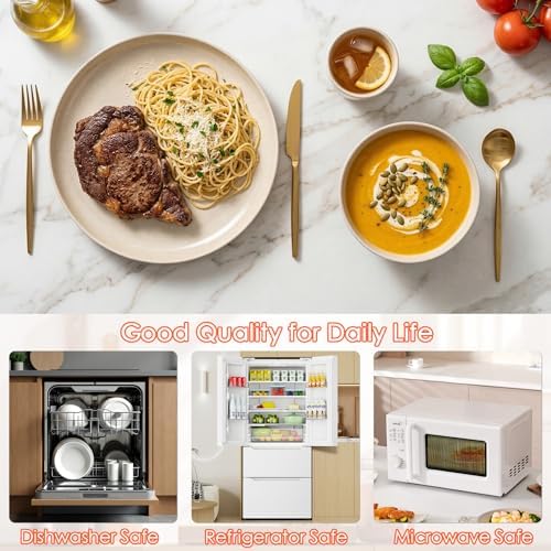 Plastic Dinnerware Sets for 6 People 18pcs Camping Plates and Bowls Set - Image 3