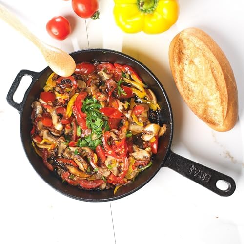 ESTAS 8 Inch Cast Iron Skillet – Pre-Seasoned Cast Iron Frying Pan for Searing, Frying & Baking – Oven, Stovetop, Grill & Campfire Safe – Heavy-Duty Even-Heat Cookware - Image 3