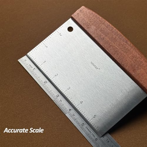 Vovoly Multipurpose Bench Scraper Kitchen Utensil for Flat Top Griddle, Dough Scraper Cutter for Bread and Pizza Cutter - Stainless Steel Metal Griddle Scraper Chopper - Image 6