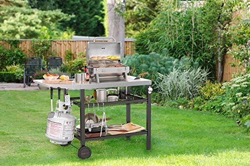 onlyfire Outdoor Pizza Oven Table 3 Tiers Food Prep Cart Grill Stand - Image 2