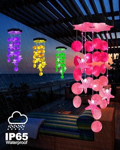 Toodour Solar Wind Chimes for Outside, Gifts for Mom Grandma Women Girls - Image 3