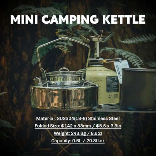 Fire-Maple Antarcti Camping Kettle Stainless Steel Camp Tea Pot, 0.6L - Image 3