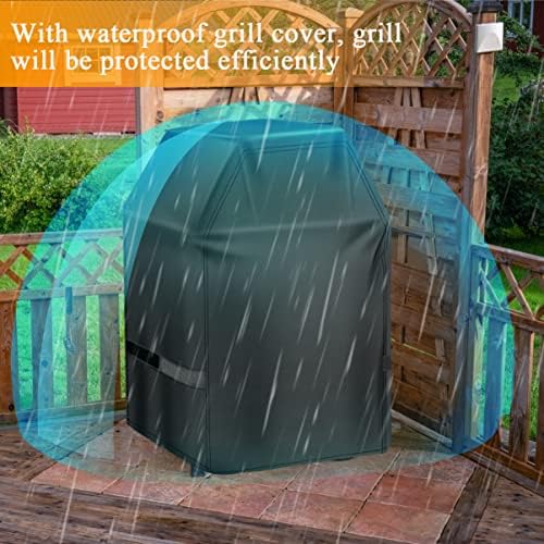 Aoretic Grill Cover 40 inch Gas BBQ-Cover, Fit Most 2&3 Burner Grill Waterproof Small Barbeque Cover with Velcro Straps & Adjustable Drawstring for Weber,Nexgrill,Char-Broil Monument,Dyna-Glo (SKZ) - Image 5