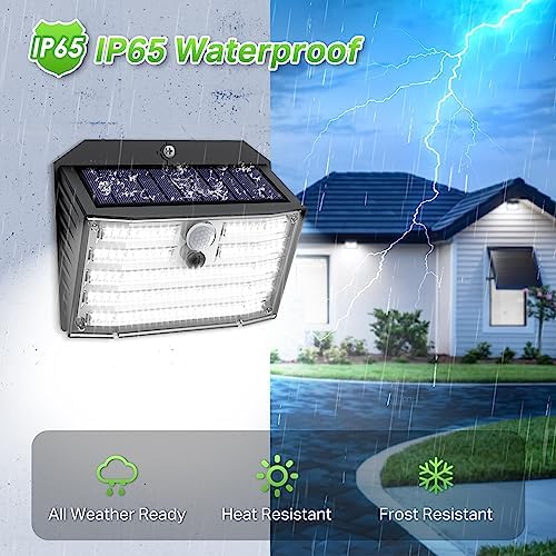 Solar Motion Lights Outdoor, Ultra Bright Solar Fence Lights with Motion Sensor, IP65 Waterproof Security Light 3 Modes, 270° Lighting Angle, Wall Lights for Deck Patio Fence Garage Door (6 Packs) - Image 6