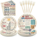 96 Pcs Happy 30th Anniversary Party Decorations, Serves 24 by Greencian