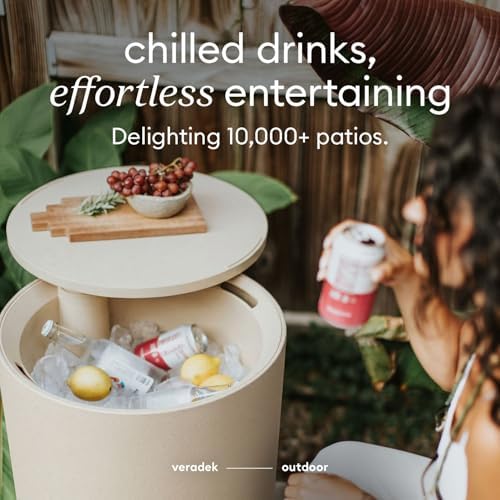 Veradek Kona Cooler Side Table - Outdoor Cooler Table and Ice Chest - Image 7