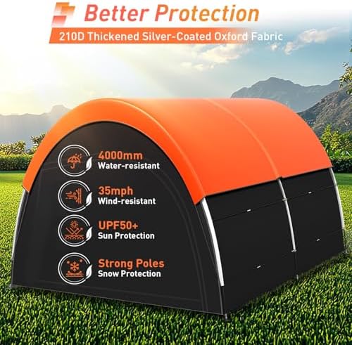 Upgraded Bike Tent with Rain Cover, Outdoor Storage Shed for 6-10 Bikes - Image 4