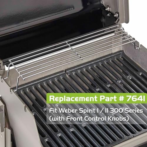 7641 Warming Rack for Weber Spirit I/II 300 Series E310 Grill Parts Gas Grates Replacement S310 SP310 E320 S320 SP320 E315 S315 with Front Control - Image 4