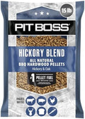 Pit Boss Hickory Blend 100% All Natural Hardwood BBQ Pellets, 15 lb Bag by PitBoss%C2%AEGrills