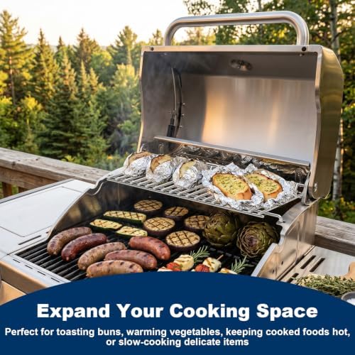 LS'BABQ Grill Warming Rack for Nexgrill Home Depot 720-0864 720-0864R 720-0864RA, Stainless Steel Upper Warming Rack Replacement Parts for Nexgrill Deluxe 2-Burner Gas Grill, 16.8" x 7.2" - Image 6