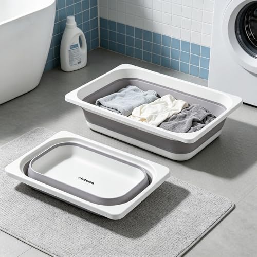 Collapsible Square Wash Basin, Portable Foldable Tub as RV Sink Ice Bucket Dishpan, Multipurpose Storage Basket for Camping BBQ Garage Garden Home Cleaning - Image 7