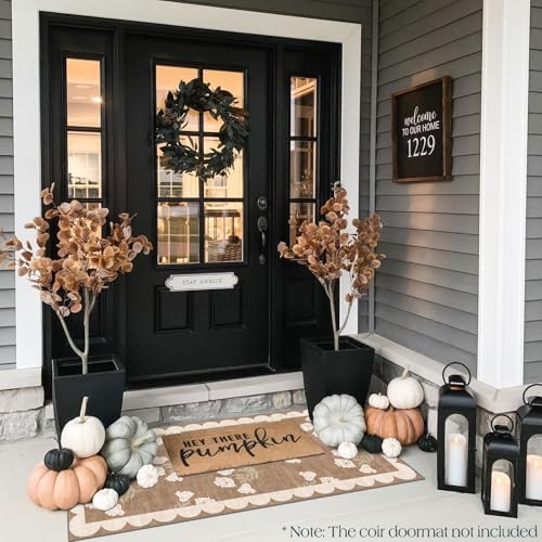 Front Door Mat Indoor Entrance, 2x4.3 Tan Boho Floral Farmhouse Rug - Image 7