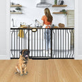 owlie 57 to 66 Inch Extra Wide Baby Gate with Door for Stairs Doorways by owlieextrawidebabygate