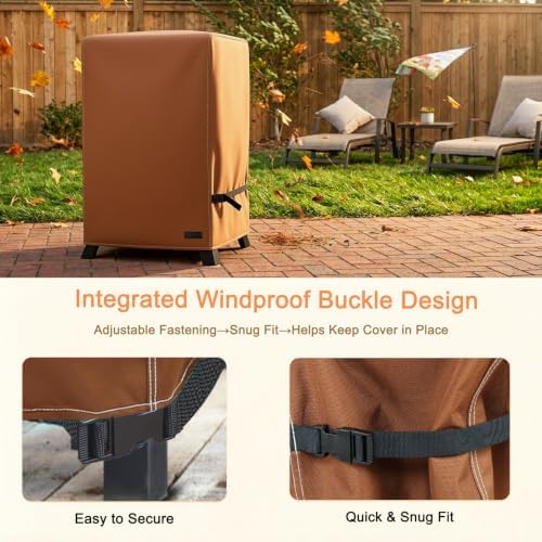 NetttyPro Electric Smoker Cover 30 inch for Outside, 22" W x 20" D x 35" H - Image 4