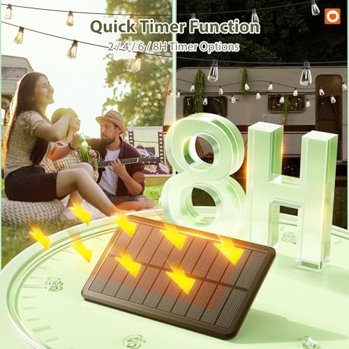addlon 52FT(48+4) Solar String Lights Outdoor, Waterproof Dimmable 16+1 LED - Image 5