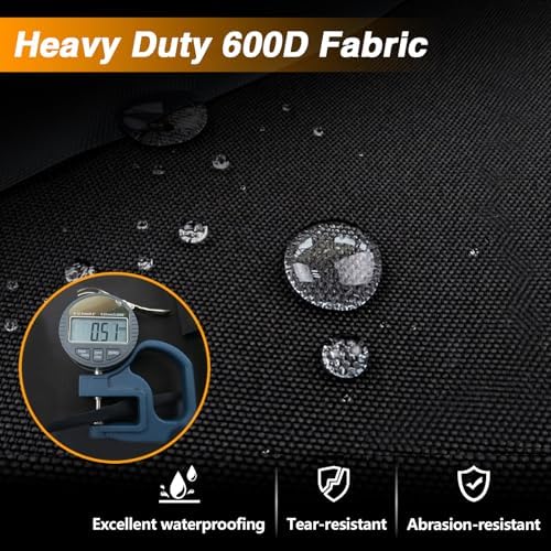 EVRBUL Table Top Grill Cover Compatible with Royal Gourmet PD1305H 3-in-1 Grill Griddle Combo, Waterproof Heavy Duty 600D Portable Griddle Cover 33"L×20.5"W×9.5"H, Windproof Tabletop BBQ Grill Cover - Image 2