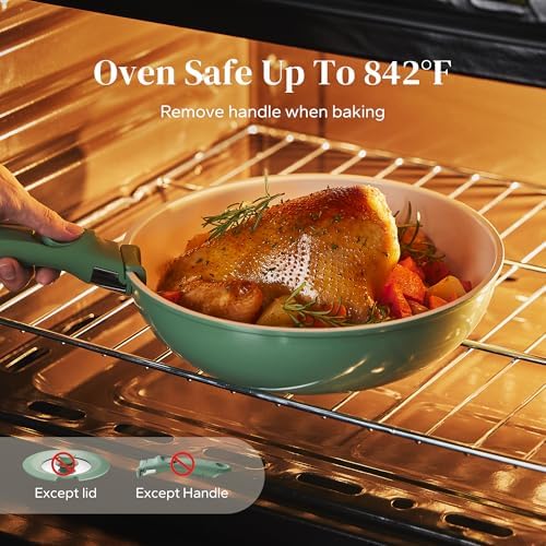 Redchef 16pcs Ceramic Pots and Pans Set Nonstick, Healthy RV Cookware Set - Image 3