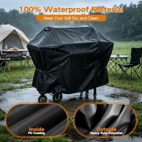 68" Grill Cover for ZH3005Y 2-Burner Gas and Charcoal Combo Grill - Image 6