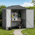 COMHOMA 6'x4' Shed Outdoor Storage Metal with Lockable Doors & Vents by ComHoma