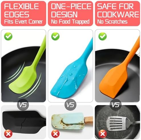 5 Pieces Silicone Spatula Set BPA Free - Image 5